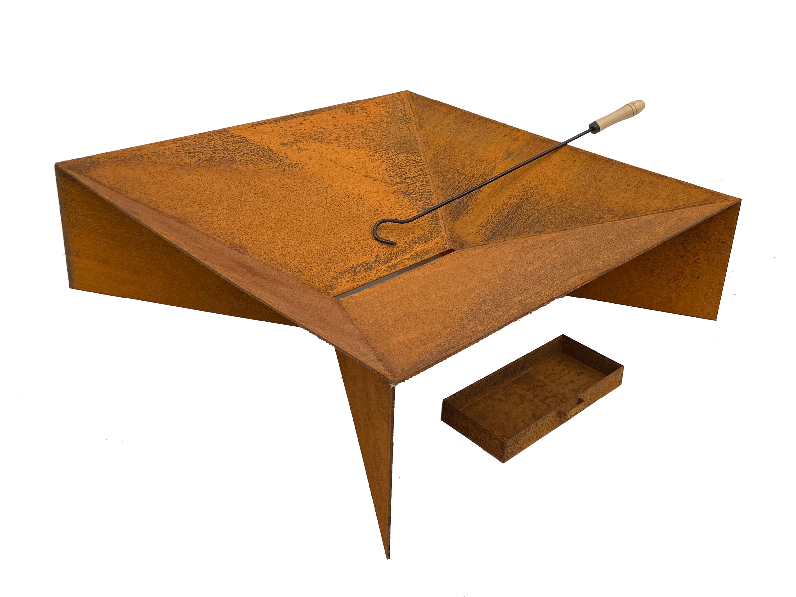 Firepit with Ash Tray - Rust